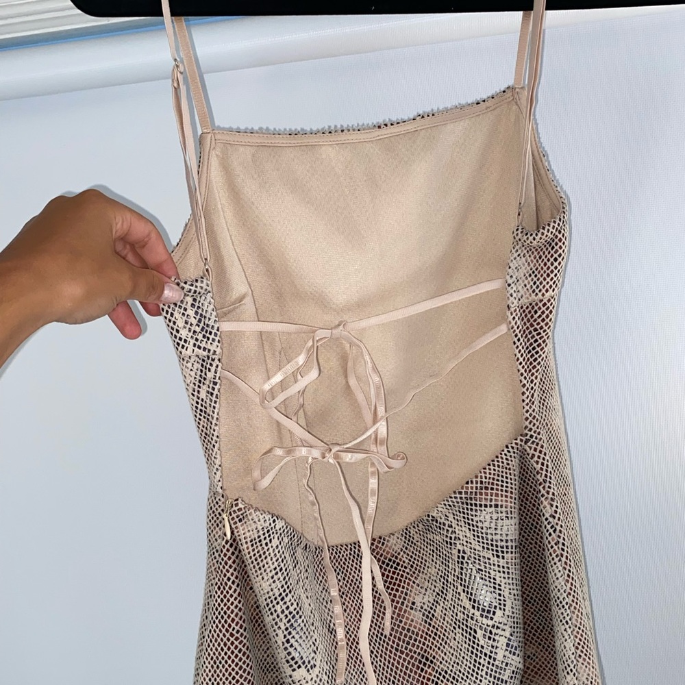 Nude snake print Urban Outfitters mini dress